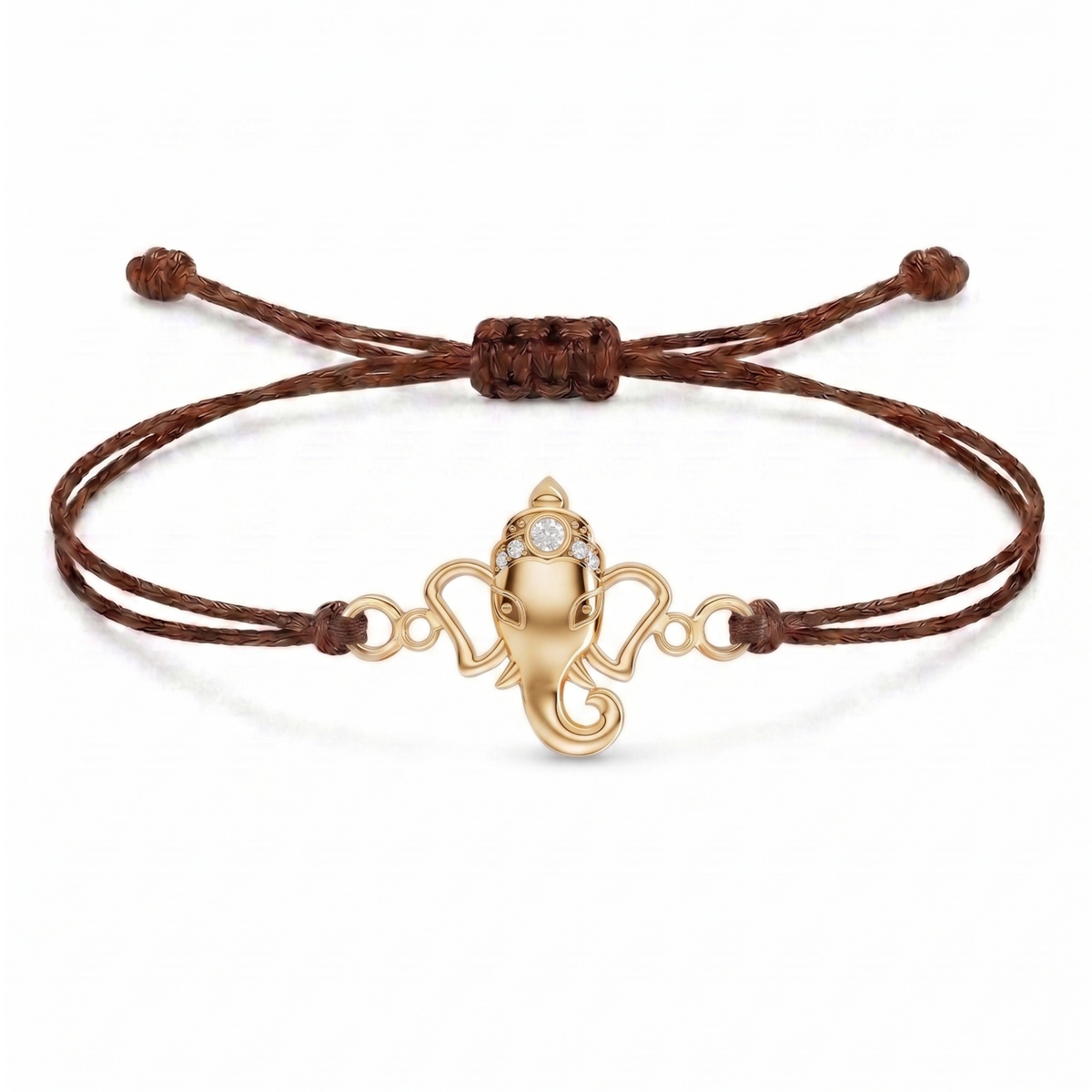 Ganesha Charm Cord Bracelet