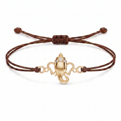 Ganesha Charm Cord Bracelet