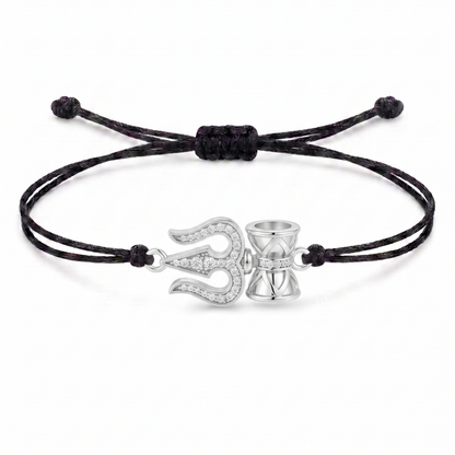 Trishul Damru Charm Cord Bracelet