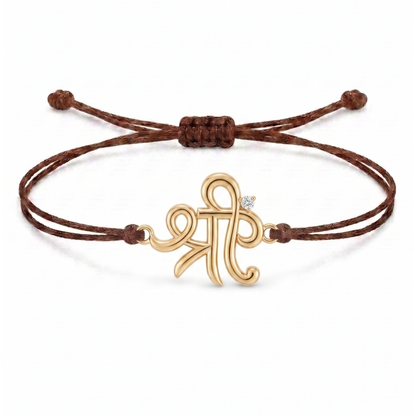 Shree Symbol Charm Cord Bracelet