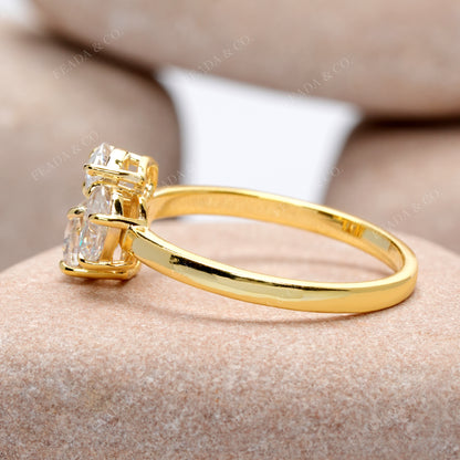 Oval, Pear, Cushion Square Cut Colorless Engagement Ring