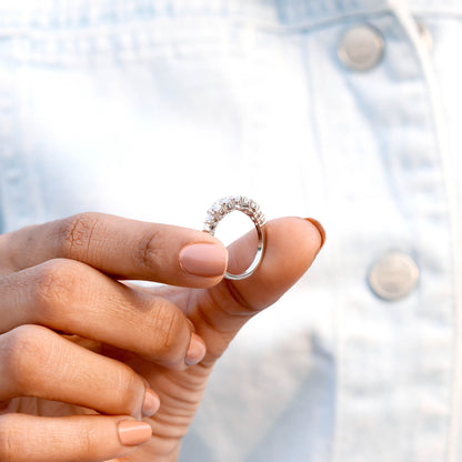 Round, Oval Cut Colorless Engagement Ring