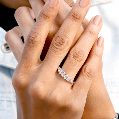 Round, Oval Cut Colorless Engagement Ring