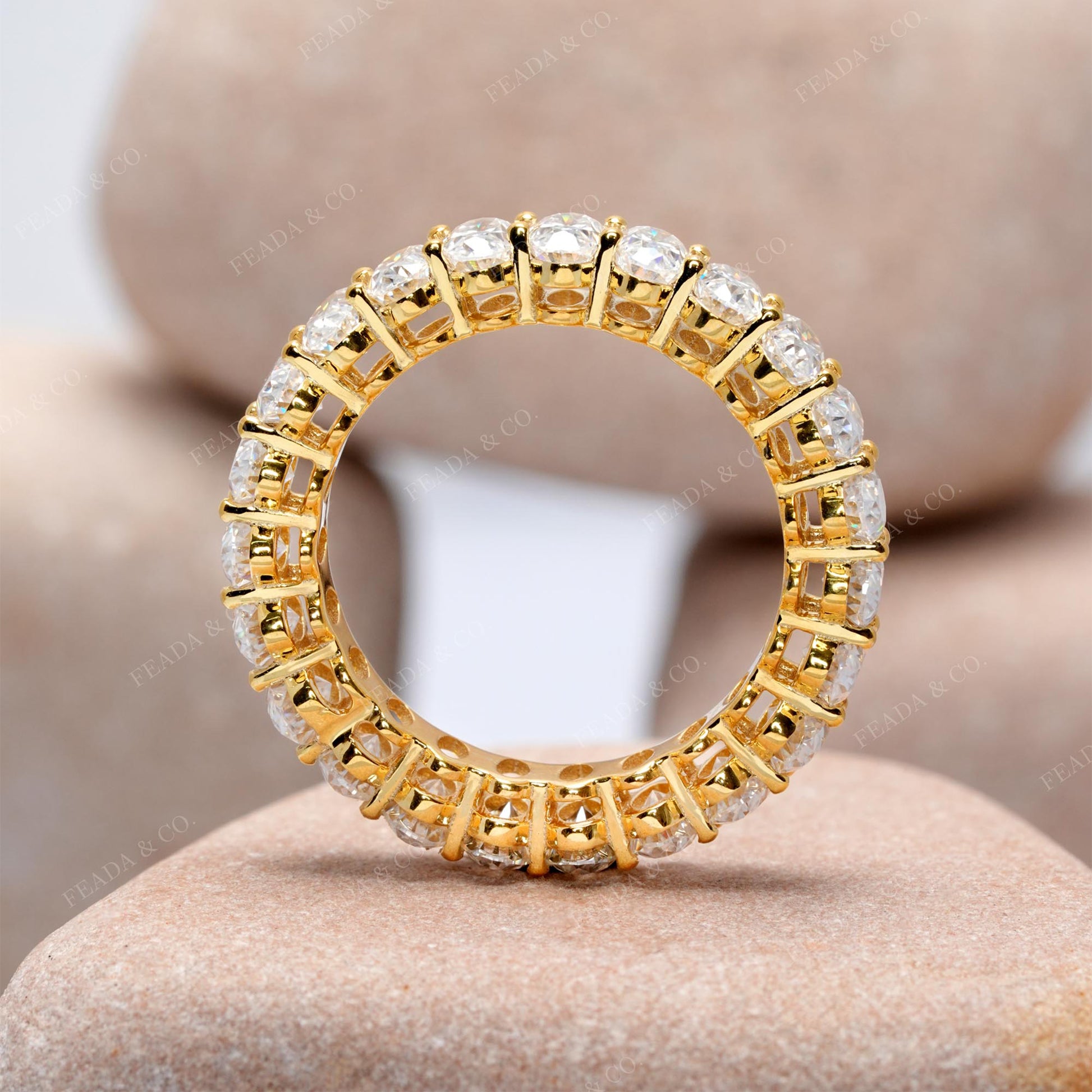 Oval Cut Colorless Engagement Ring