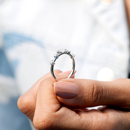 Pear Diamond Premium Floral Ring