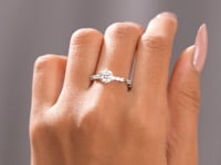 Round Cut Colorless  Engagement Ring