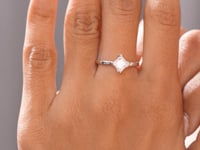 Princess Cut Colorless Engagement Ring