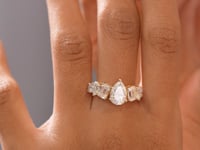 Round, Emerald, Pear Cut Colorless Engagement Ring