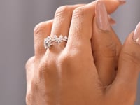 Round Cut Colorless Engagement Ring