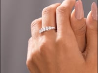Round, Oval Cut Colorless Engagement Ring