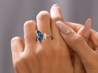 Round, Pear  Premium Butterfly Fashion Ring