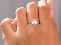 Round Diamond Premium Snow Flake Ring