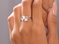 Three-Stone Moissanite Diamond Ring Set