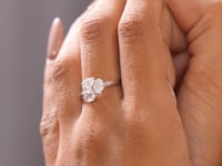 Oval, Pear, Cushion Square Cut Colorless Engagement Ring