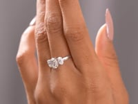 Oval Cut Colorless Engagement Ring