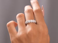 Round Cut Colorless Engagement Ring