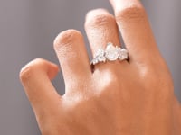 Marquise, Pear, Round Cut Colorless Engagement Ring