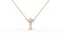 Pear & Round Drop Moissanite Diamond Necklace