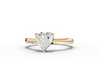 Heart Solitaire Moissanite Diamond Ring