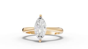 Marquise Solitaire Moissanite Diamond Ring
