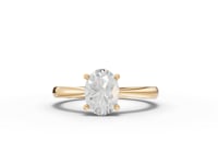 Oval Solitaire Moissanite Diamond Ring
