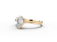 Pear Solitaire Moissanite Diamond Ring