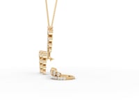 Graduated Bezel Moissanite Diamond Jewelry Set with Pendant, Earrings & Ring
