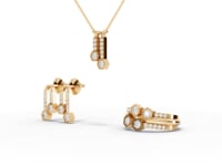Hexagon Geometric Moissanite Diamond Jewelry Set