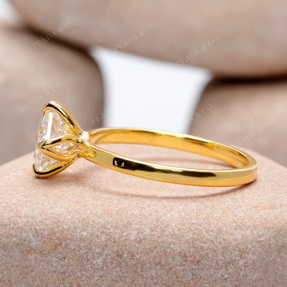 Princess Cut Colorless Engagement Ring
