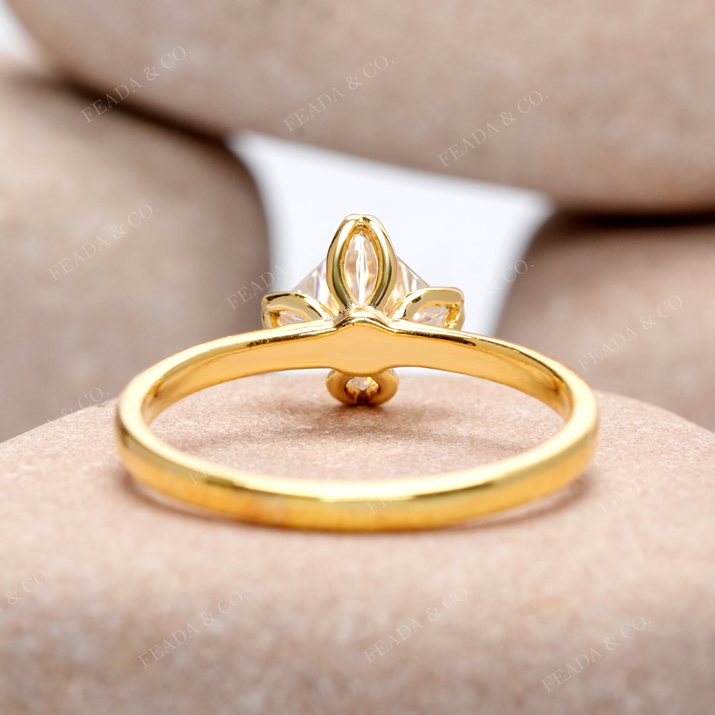 Princess Cut Colorless Engagement Ring