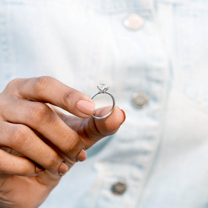 Princess Cut Colorless Engagement Ring