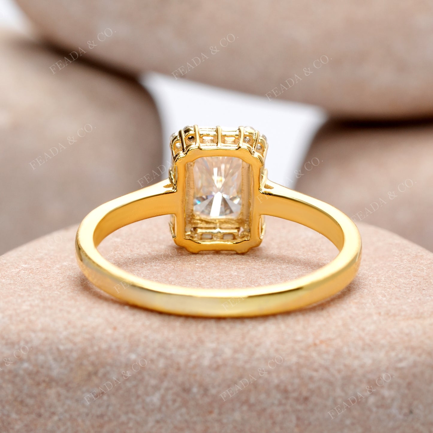 Round, Radiant, Baguette Cut Colorless Engagement Ring