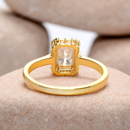 Round, Radiant, Baguette Cut Colorless Engagement Ring