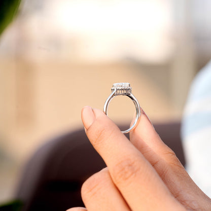 Round, Radiant, Baguette Cut Colorless Engagement Ring