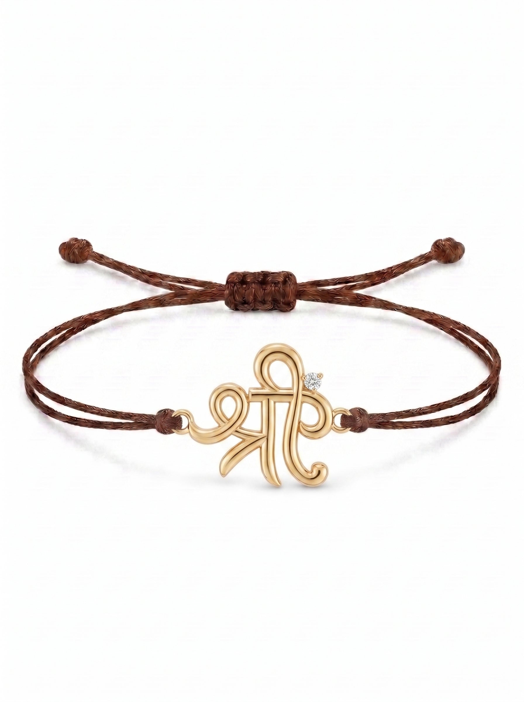 Shree Symbol Charm Cord Bracelet