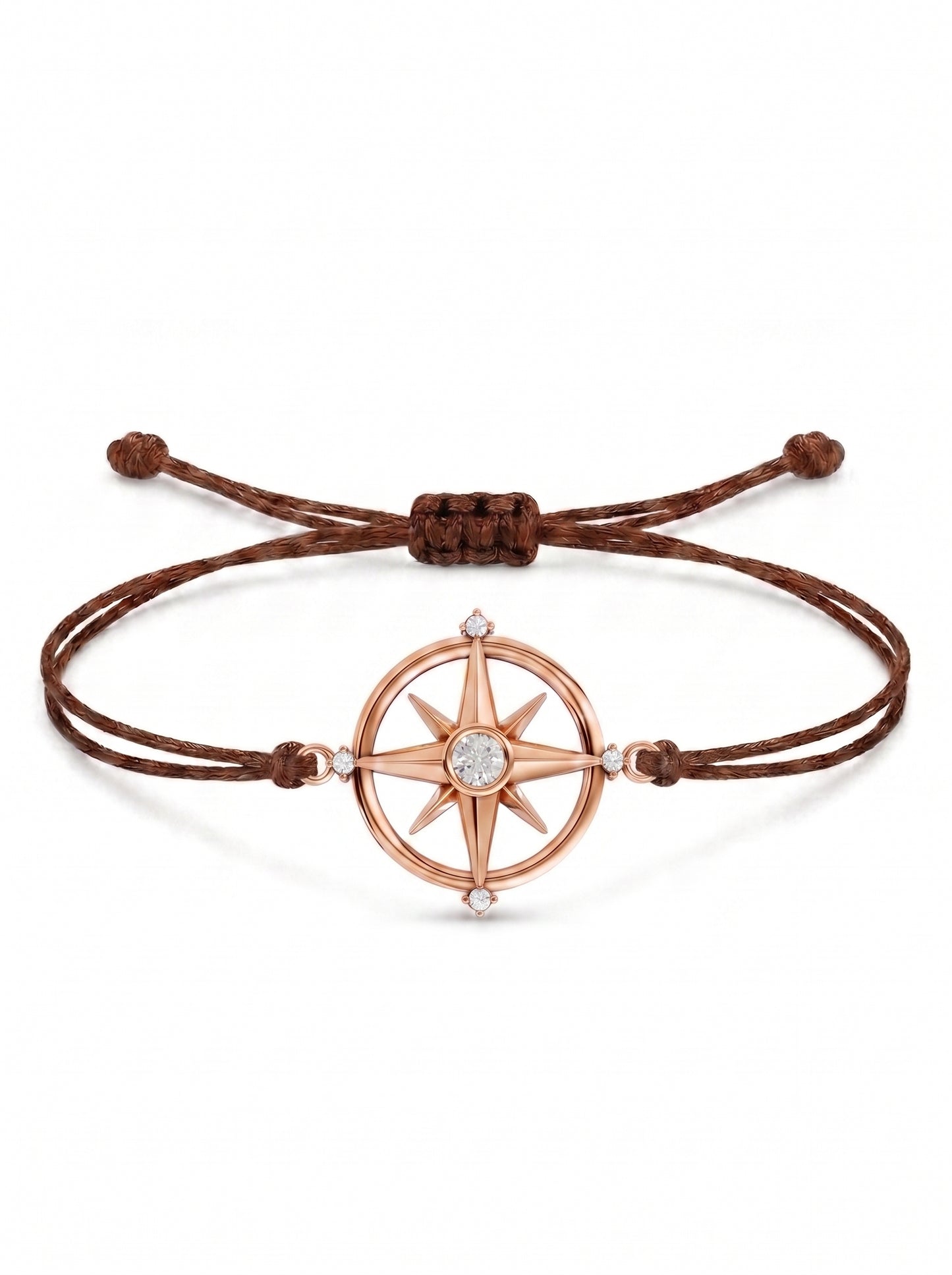 Compass Charm Cord Bracelet