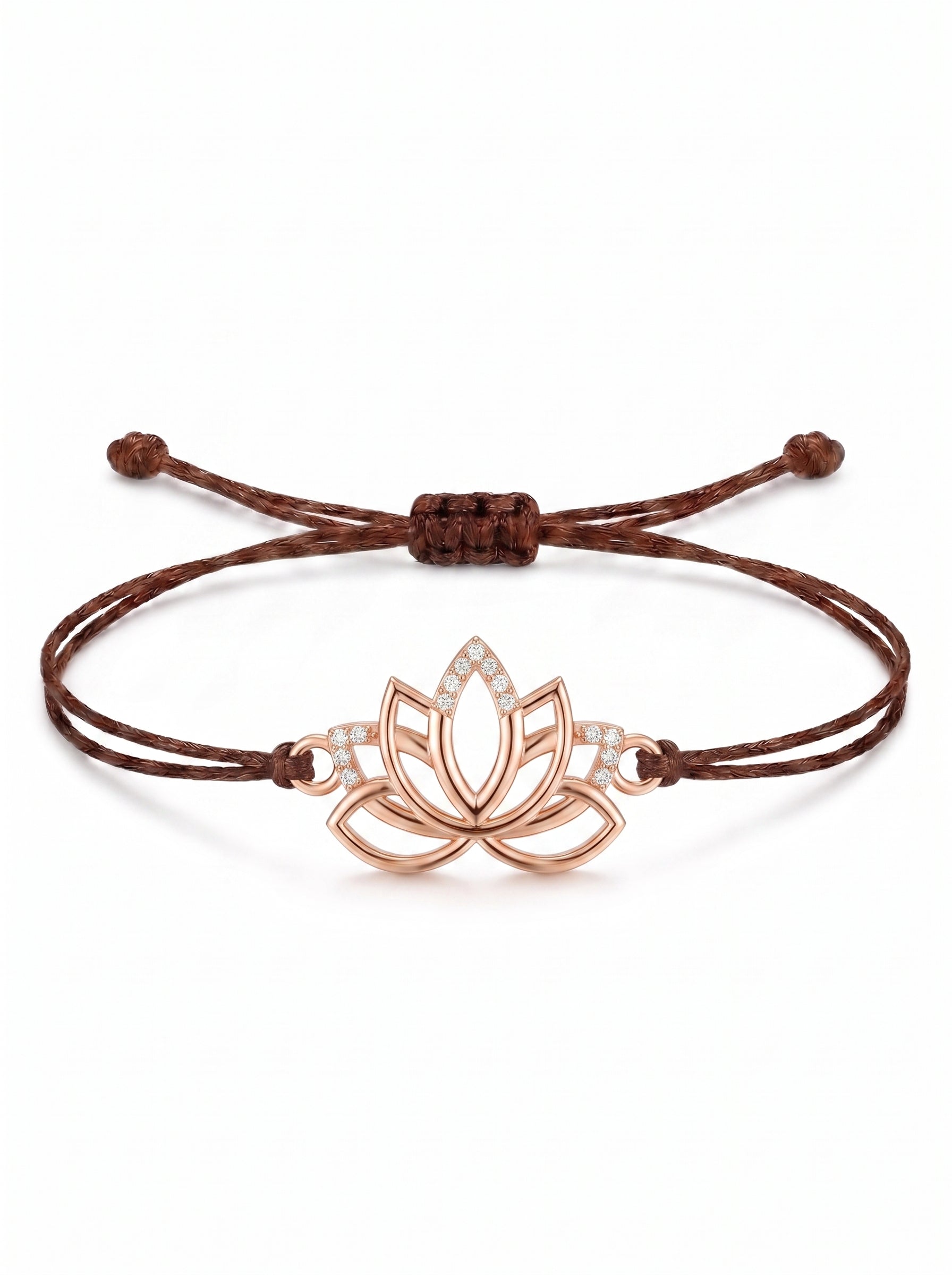 Lotus Charm Cord Bracelet