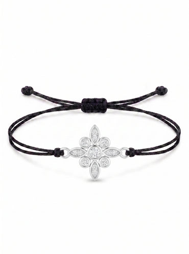 Floral Charm Cord Bracelet