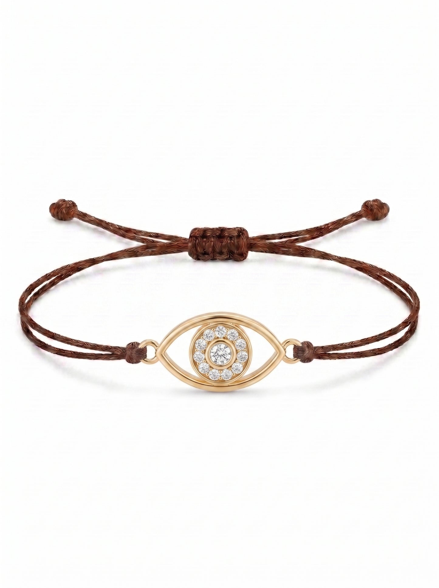Evil Eye Charm Cord Bracelet
