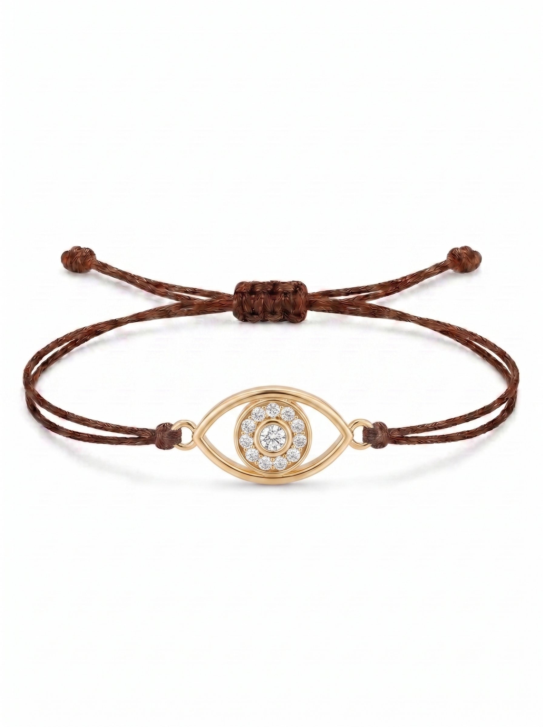 Evil Eye Charm Cord Bracelet