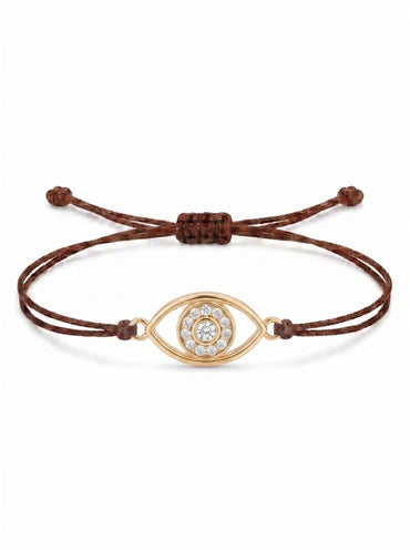 Evil Eye Charm Cord Bracelet
