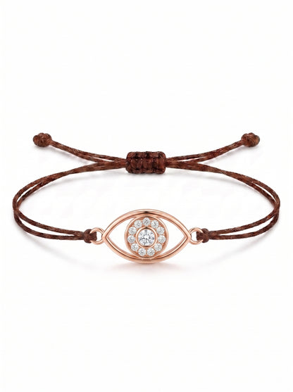 Evil Eye Charm Cord Bracelet