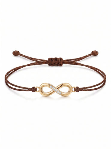 Infinity Charm Cord Bracelet