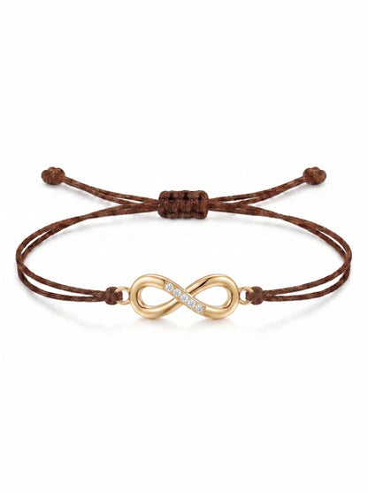 Infinity Charm Cord Bracelet