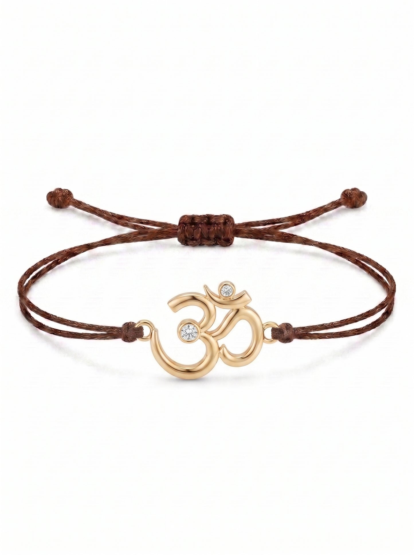 Sacred Om Charm Cord Bracelet