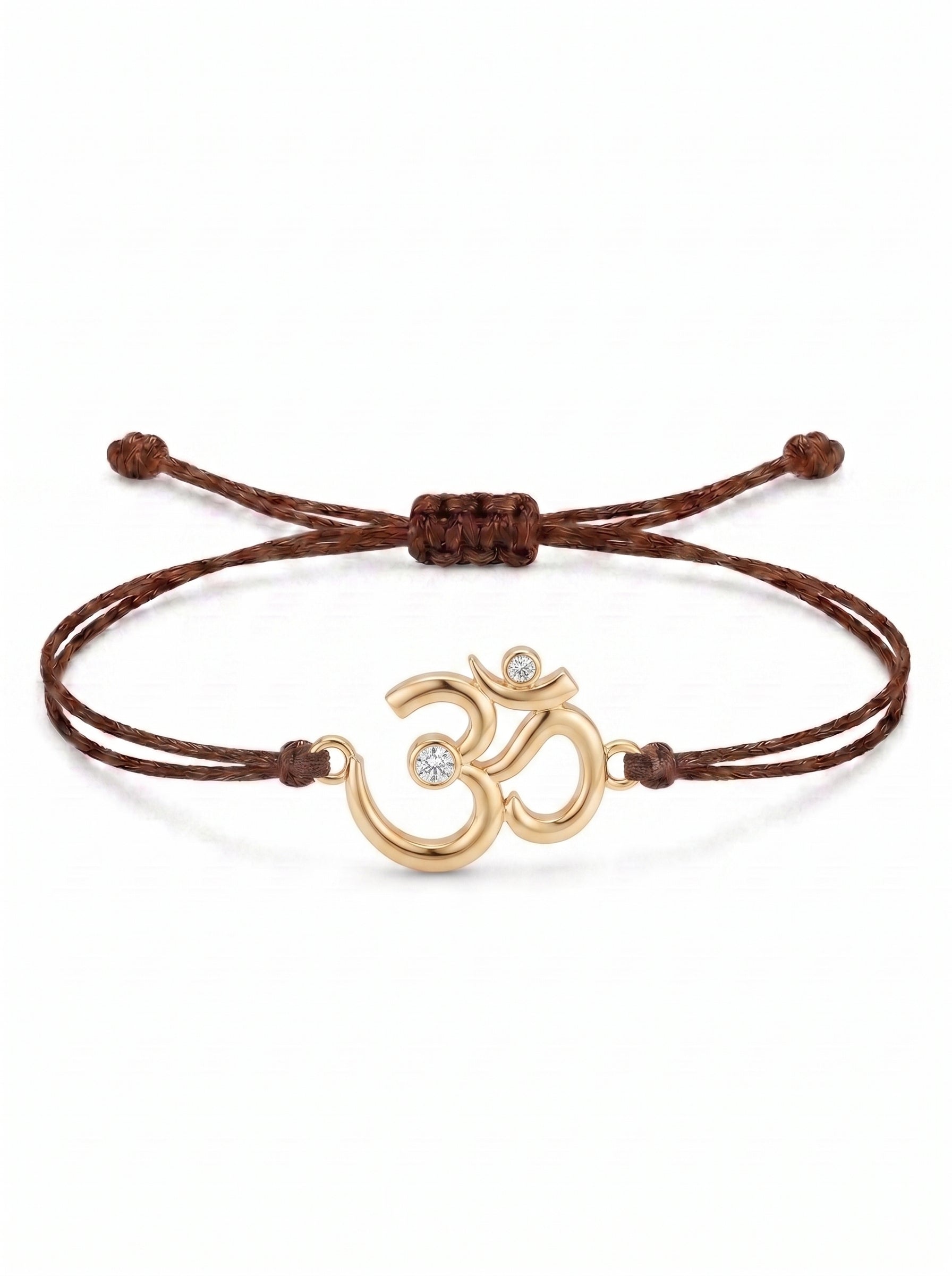Sacred Om Charm Cord Bracelet