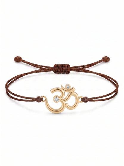 Sacred Om Charm Cord Bracelet
