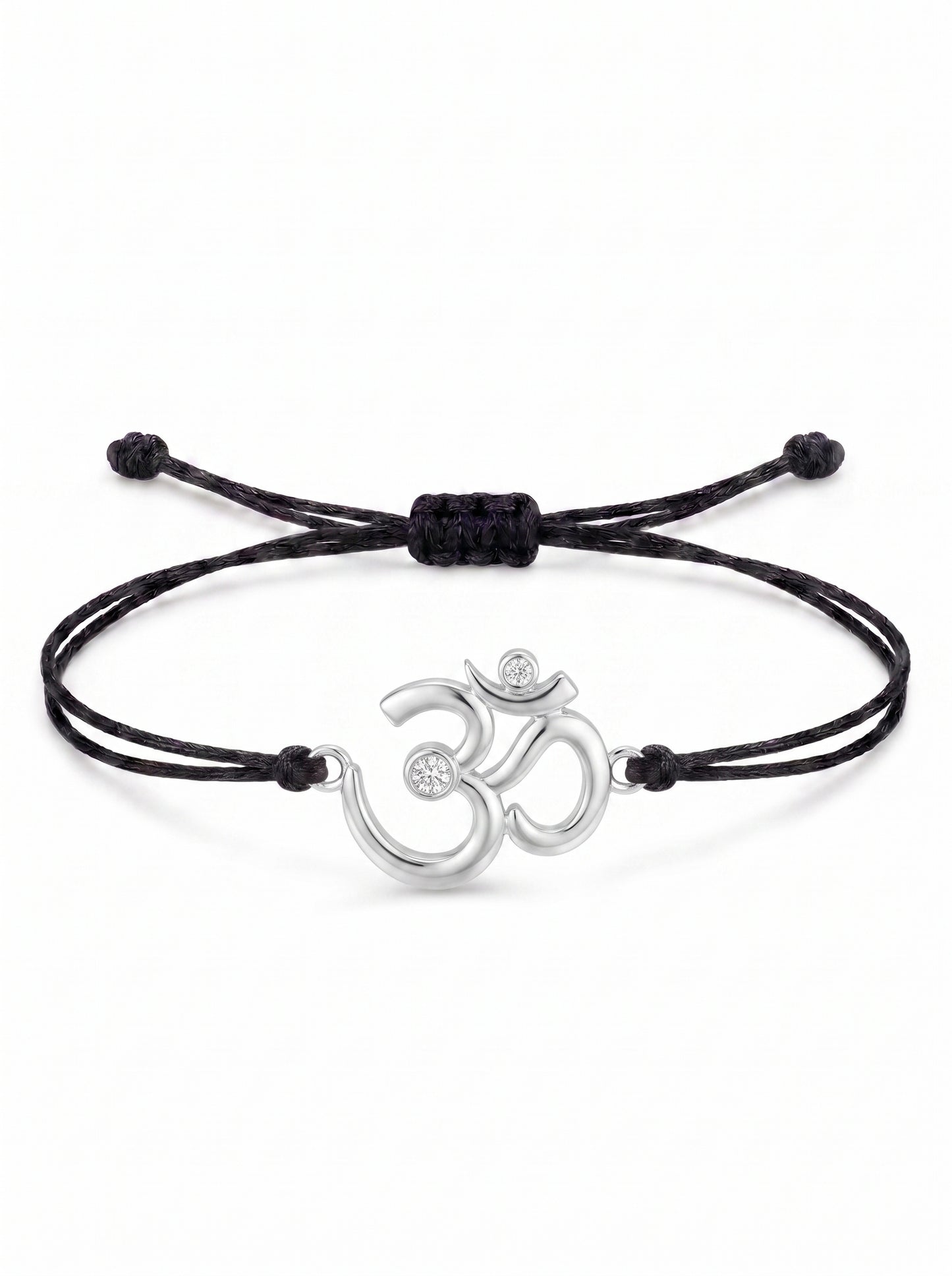 Sacred Om Charm Cord Bracelet