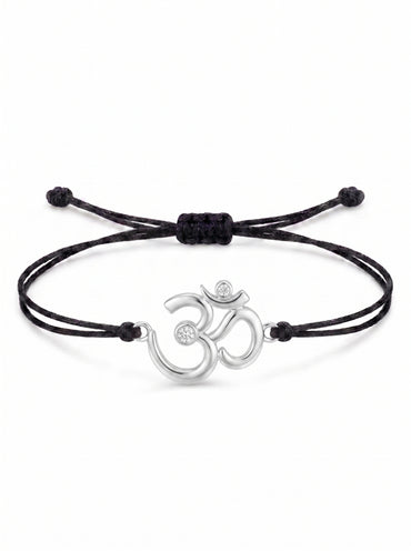 Sacred Om Charm Cord Bracelet