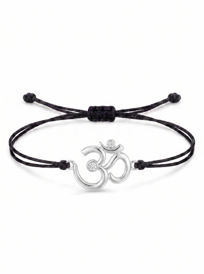Sacred Om Charm Cord Bracelet